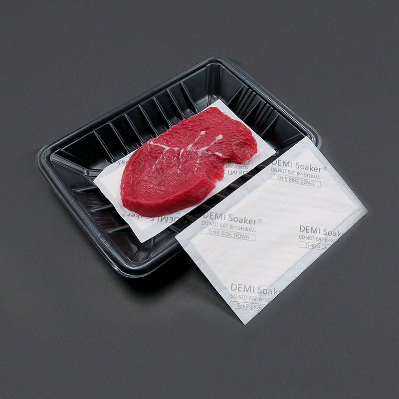 Absorbierendes Polymerpad für Fleischtablett. Hochwertiges absorbierendes Pad für Hühner